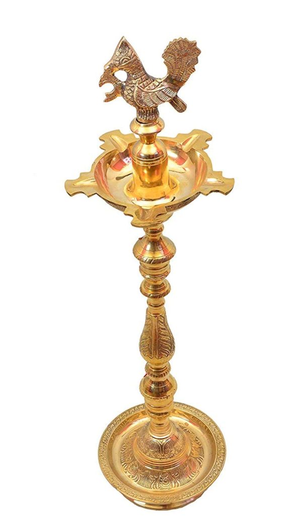 Brass Table Decor Mahabharat Oil Lamp Deepak (FMAS686 J)