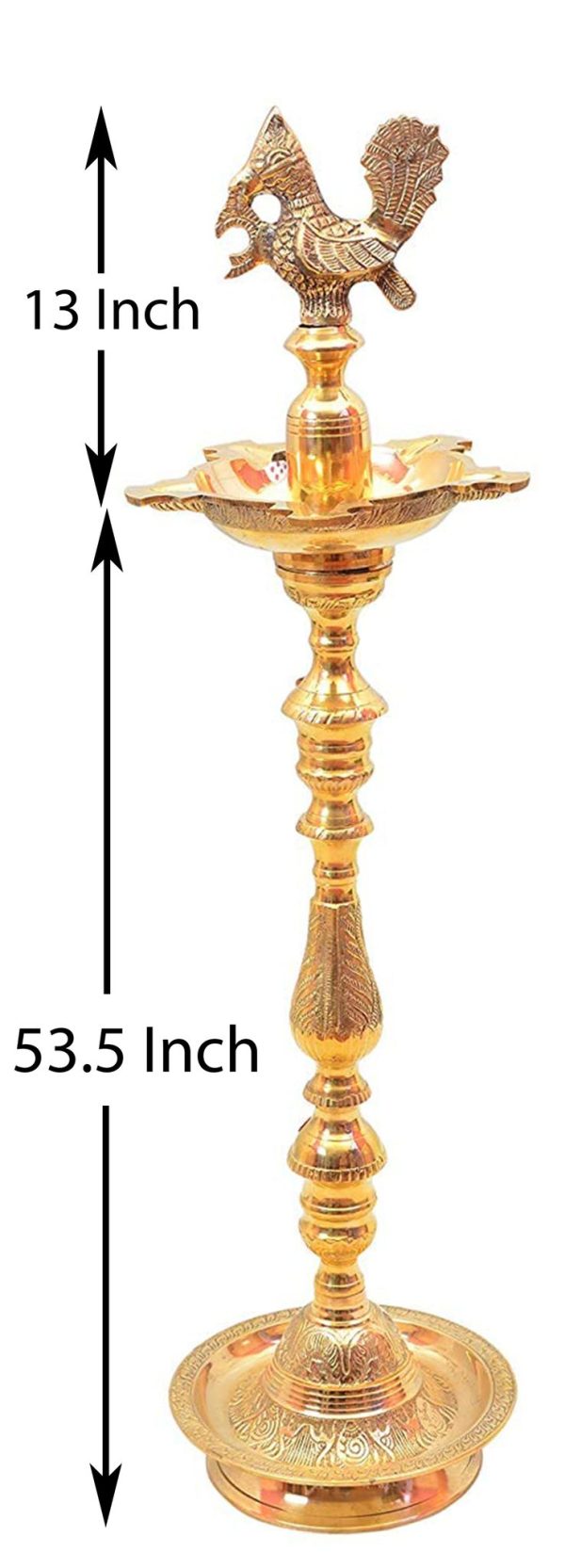 Brass Table Decor Mahabharat Oil Lamp Deepak (FMAS686 k)