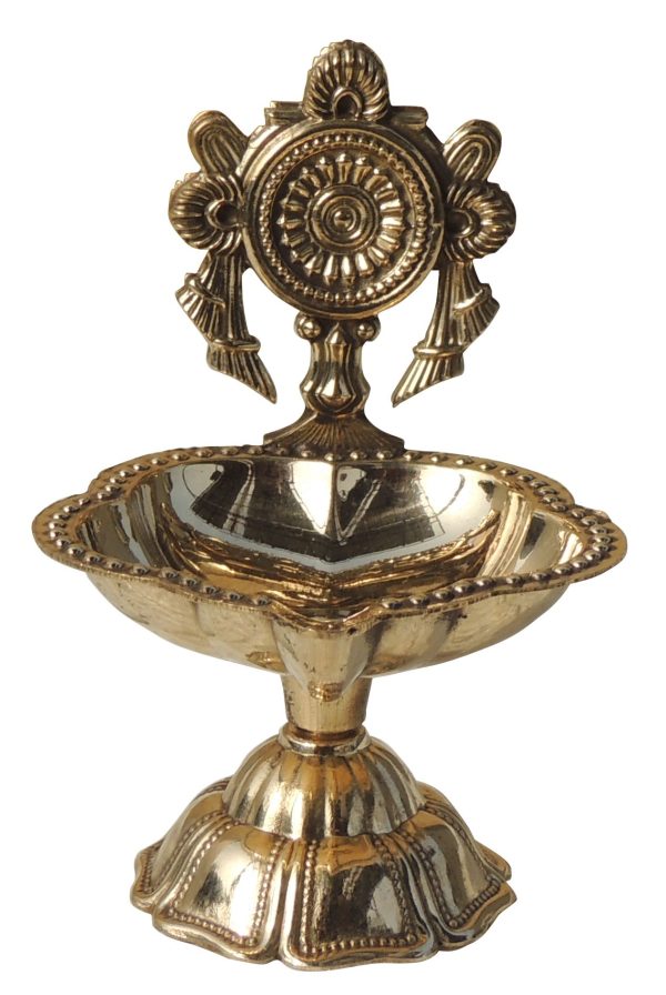 Brass Table Decor Oil Lamp, Shankh Deepak (FMAS777 C)