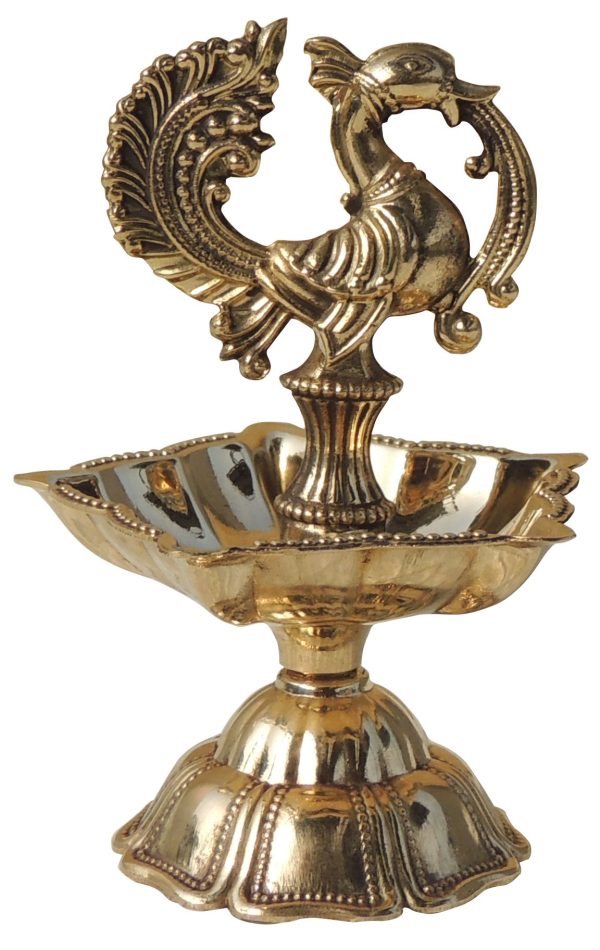 Brass Table Decor Oil Lamp, Shankh Deepak (FMAS778 B)