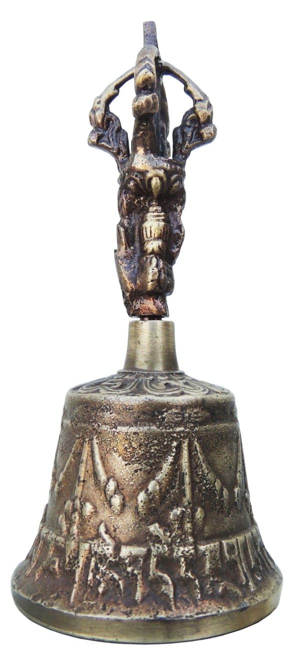 Pure Bronze Metal Hand Bell, Kansa Hand Bell (ZMAS114 A) - Image 3