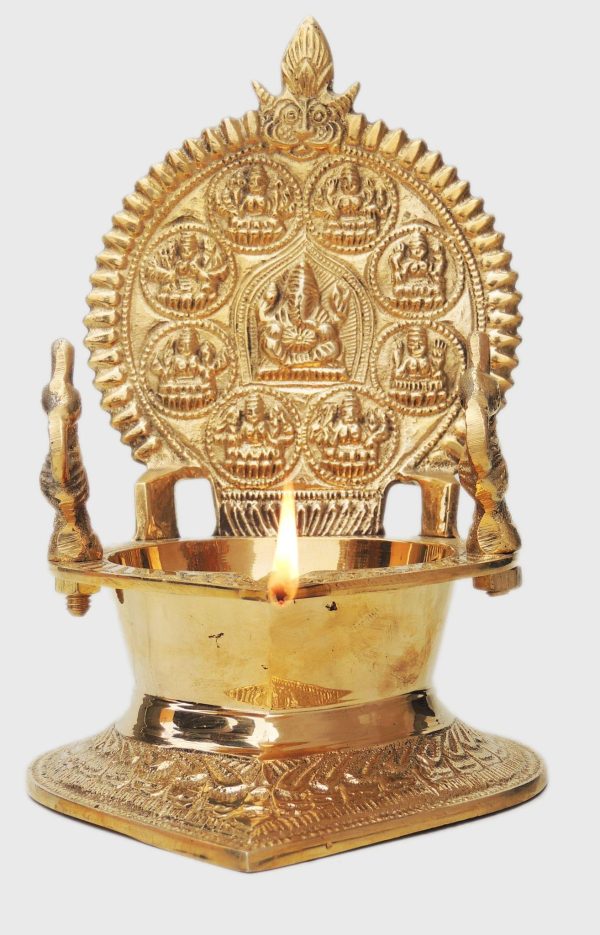 Brass Table Decor Oil Lamp Kamakshi Deepak (ZMAS392 M)