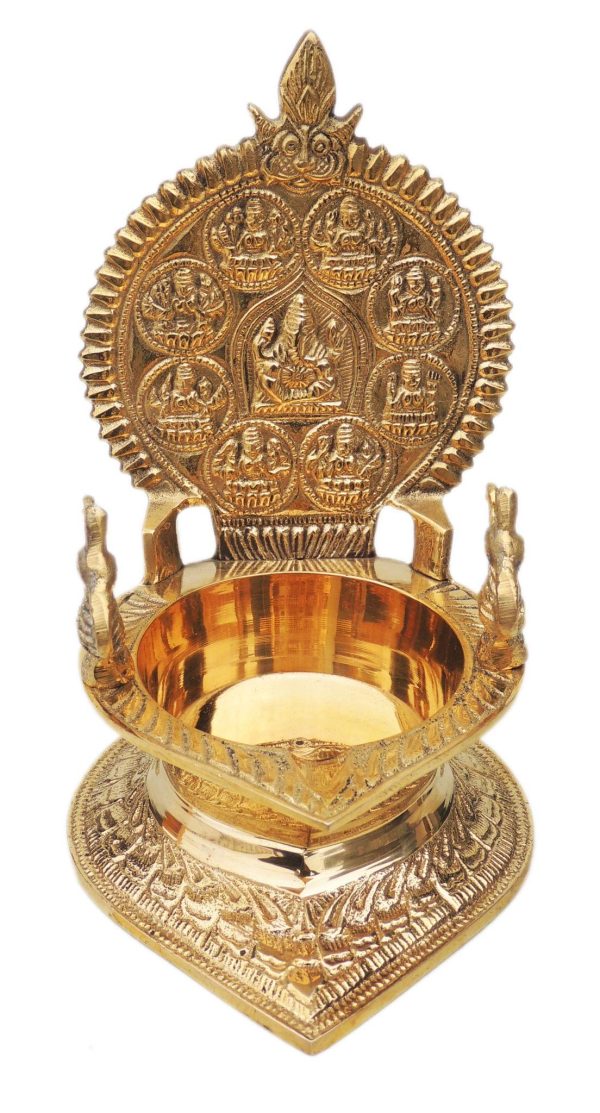 Brass Table Decor Oil Lamp Kamakshi Deepak (ZMAS392 M) - Image 2