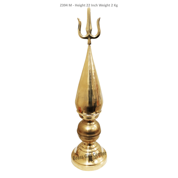 Brass Kalash Trishul 22 Inch (ZMAS394 M)