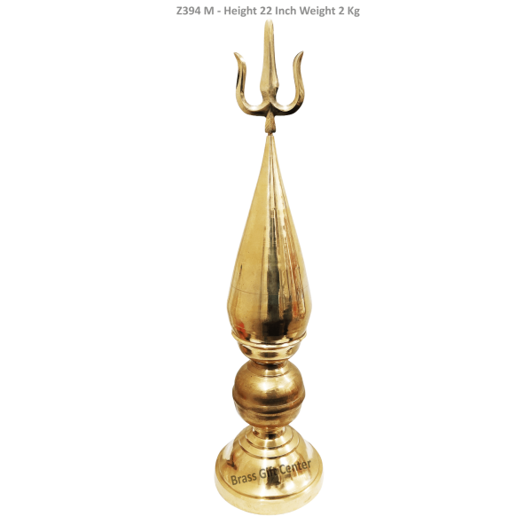 Brass Kalash Trishul 22 Inch (ZMAS394 M) - Image 2