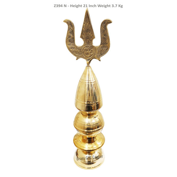 Brass Kalash Trishul 21 Inch (ZMAS394 N) - Image 2