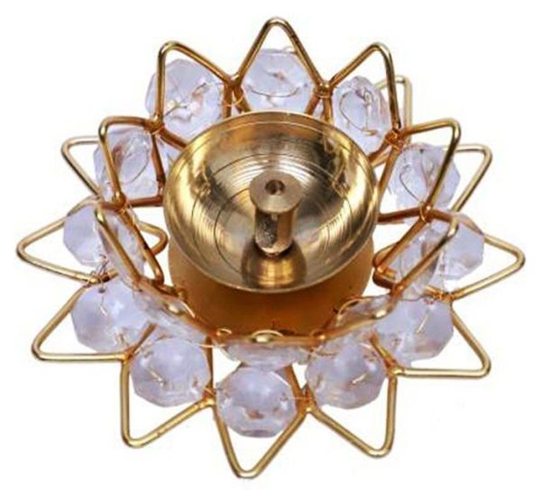 Brass Fancy Bowl Crystal Deepak No. 1 (ZMAS423 A) - Image 2