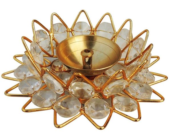 Brass Fancy Bowl Crystal Deepak No. 1 (ZMAS423 A)