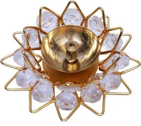 Brass Fancy Bowl Crystal Deepak No. 3 (ZMAS423 C) - Image 2