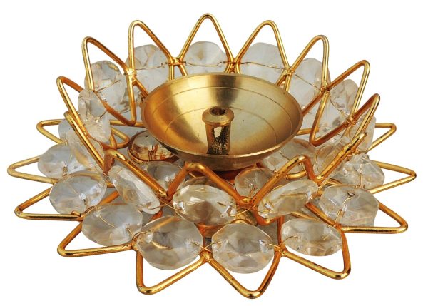 Brass Fancy Bowl Crystal Deepak No. 3 (ZMAS423 C)