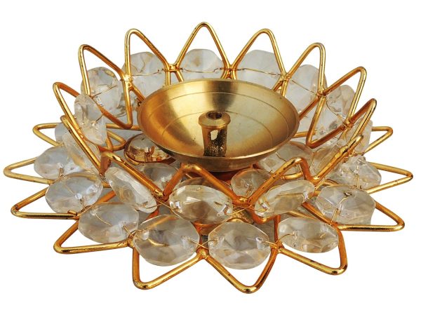 Brass Fancy Bowl Crystal Deepak No. 4 (ZMAS423 D)