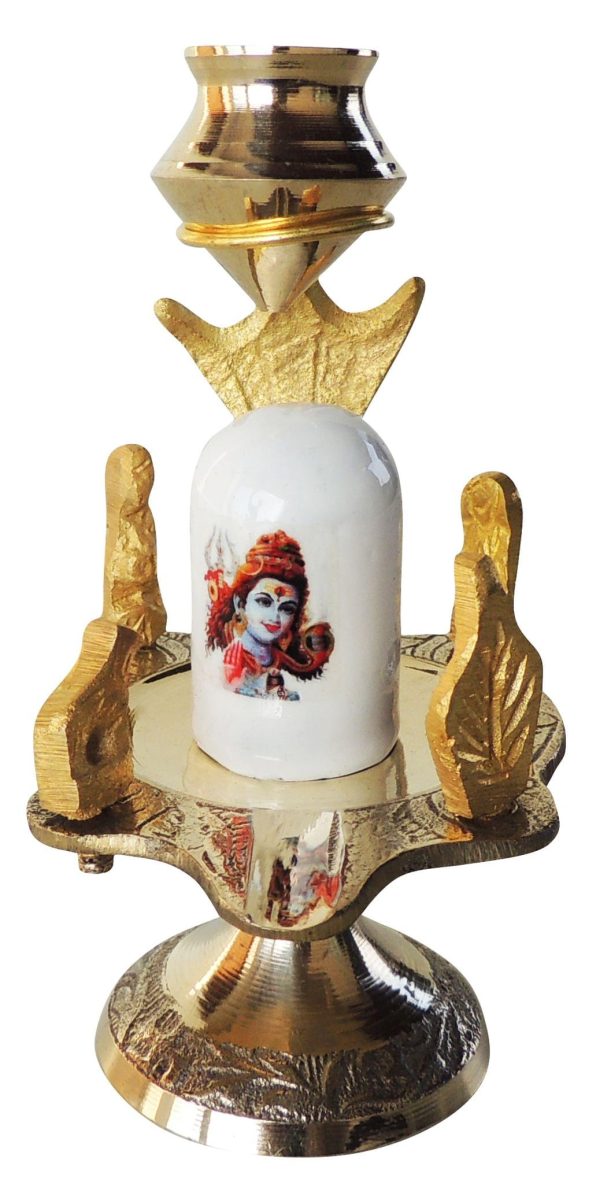 Brass Shivparivaar White Stone No. 1 (ZMAS463 B)