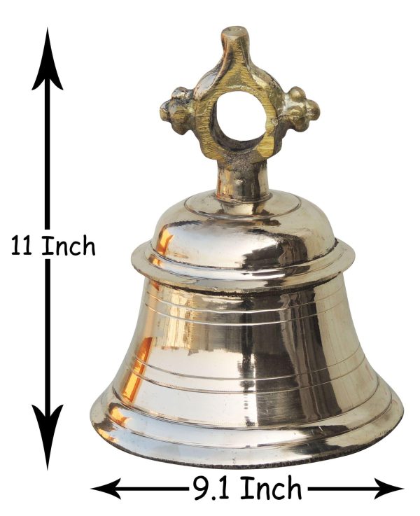 Brass Temple Hanging Bell ,Ghanta (ZMAS493 L)