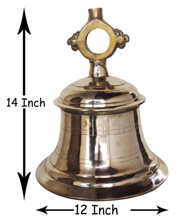 Brass Temple Hanging Bell, Ghanta [15 Kg] (ZMAS493 P)